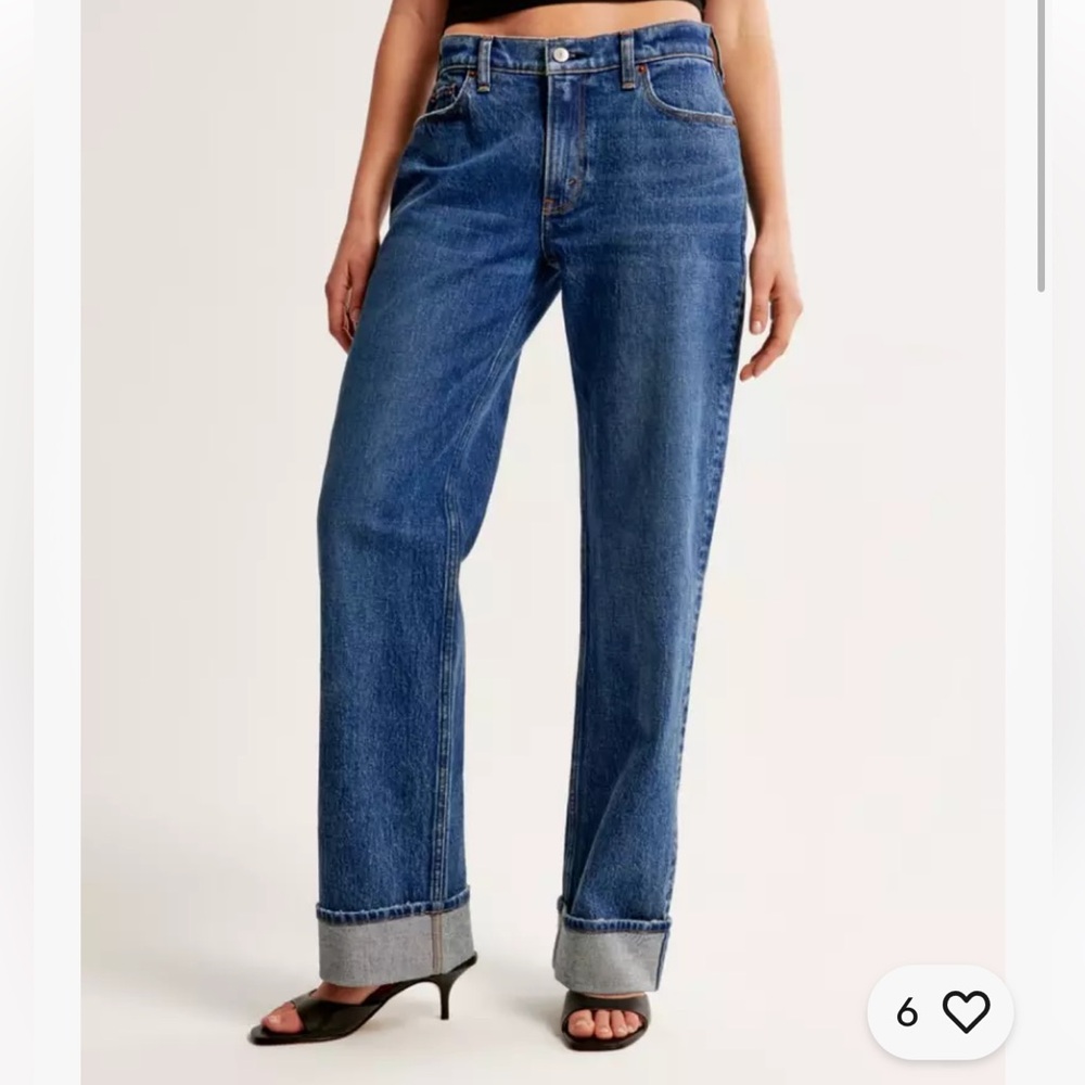 Abercrombie & Fitch Blue Wide Leg Jeans - Picture 2 of 6